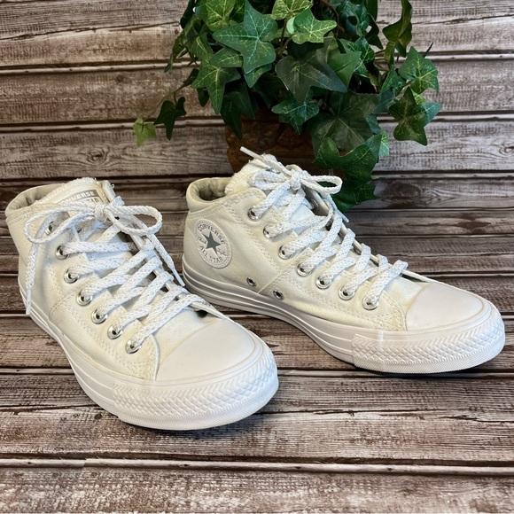 Converse Shoes - Converse All Star Mid Height White Sneaker Size Women’s 7